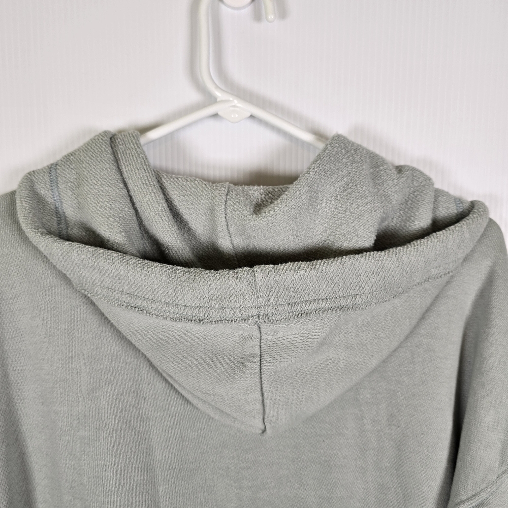 Aerie Womens Oversized Soft SageGreen Full Zip Hooded Sweatshirt Size M Pockets - Picture 10 of 11
